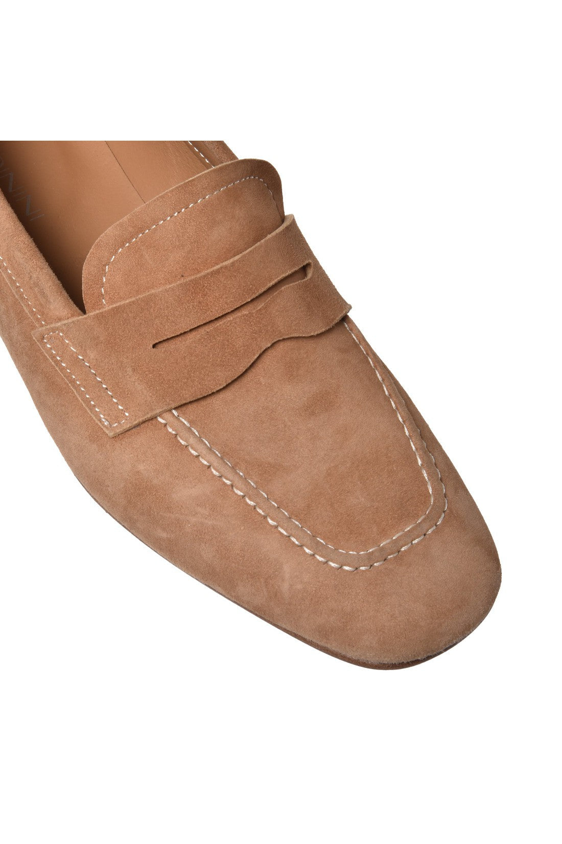 Tan suede loafer