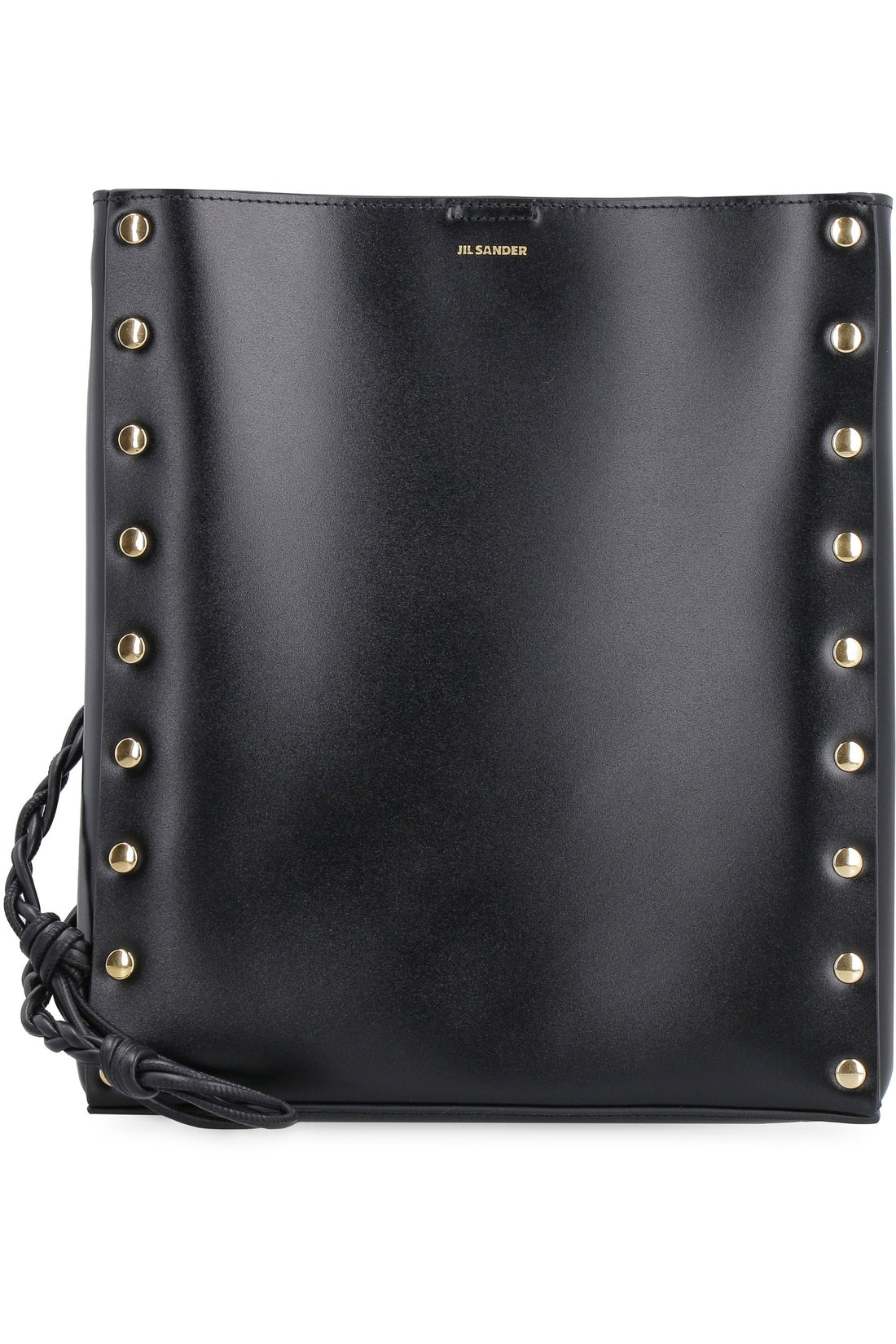 Jil Sander-OUTLET-SALE-Tangle leather medium bag with flat studs-ARCHIVIST