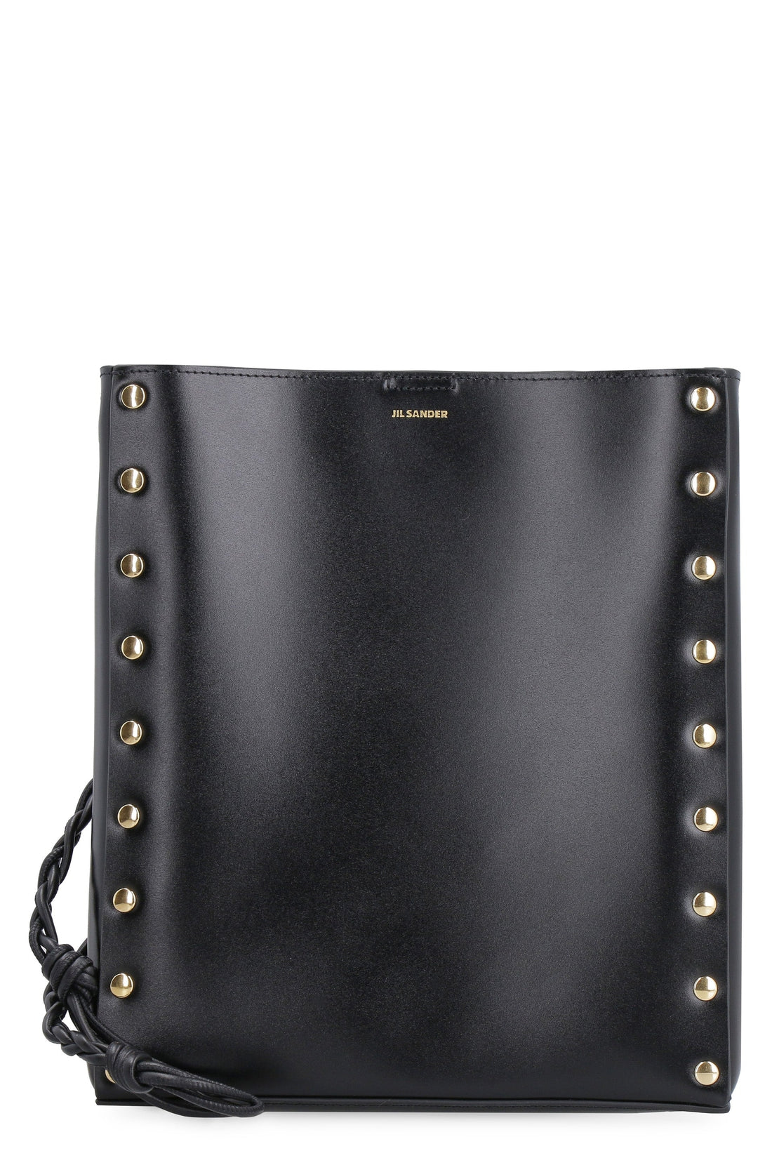 Jil Sander-OUTLET-SALE-Tangle leather medium bag with flat studs-ARCHIVIST