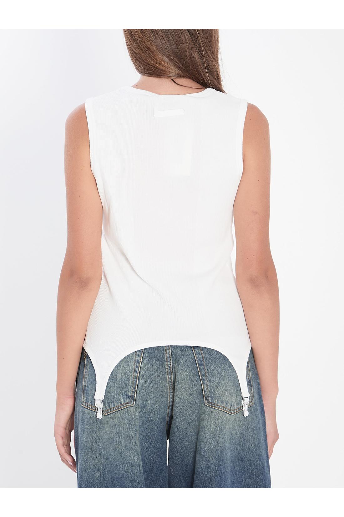 Jean Paul Gaultier OUTLET | Tank top with lingerie garter in SALE