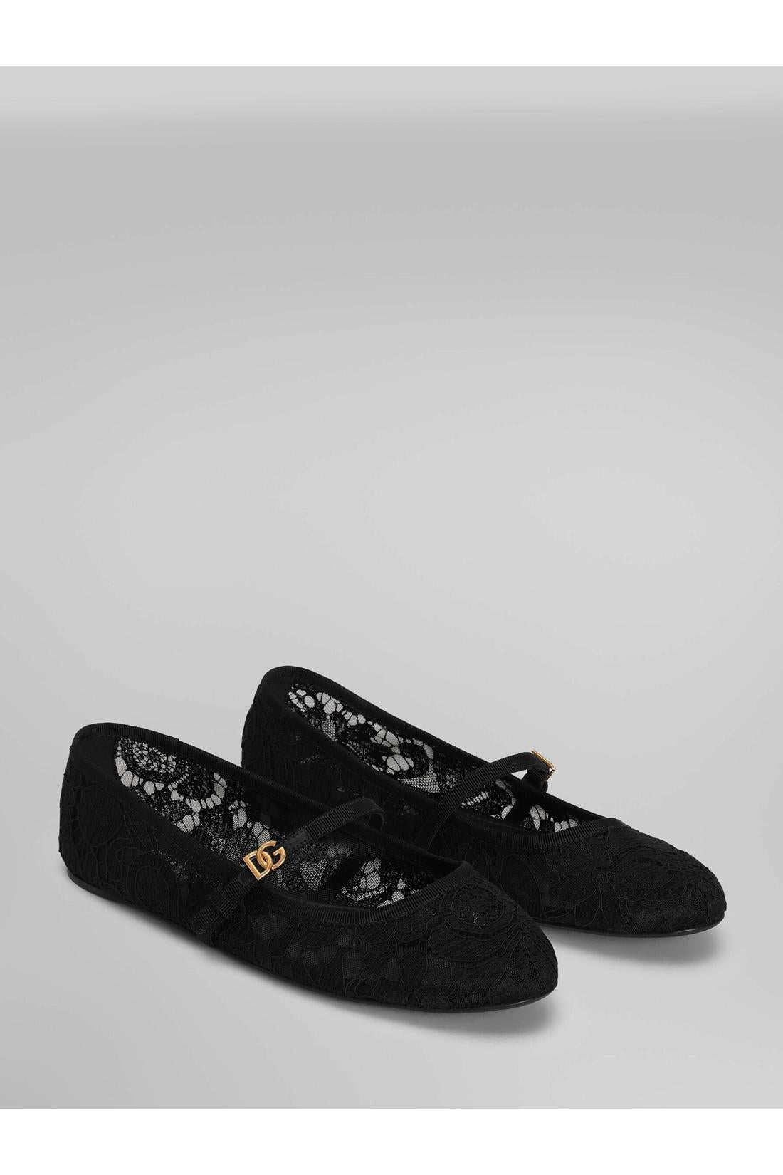 Dolce & Gabbana-OUTLET-SALE-Taormina lace ballet flats-ARCHIVIST