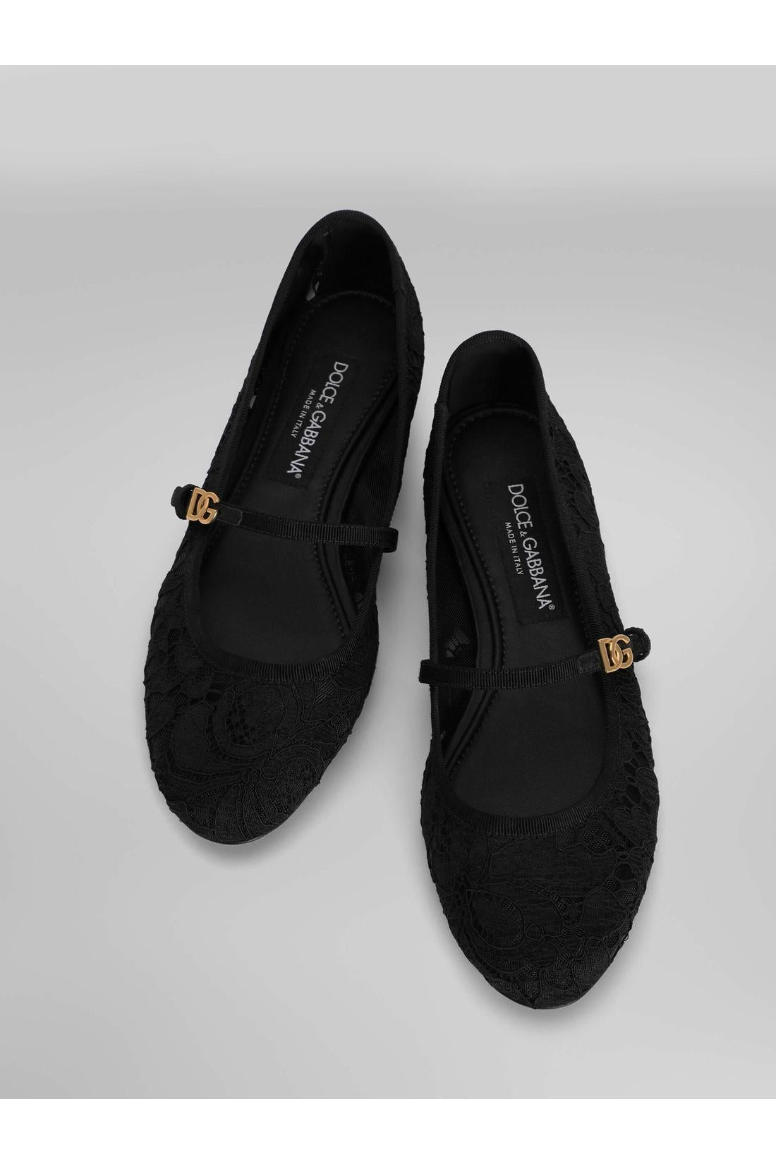 Dolce & Gabbana-OUTLET-SALE-Taormina lace ballet flats-ARCHIVIST