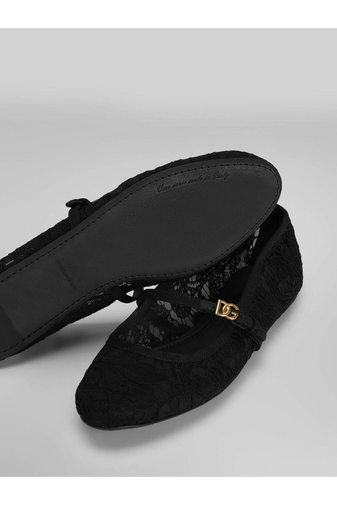 Dolce & Gabbana-OUTLET-SALE-Taormina lace ballet flats-ARCHIVIST