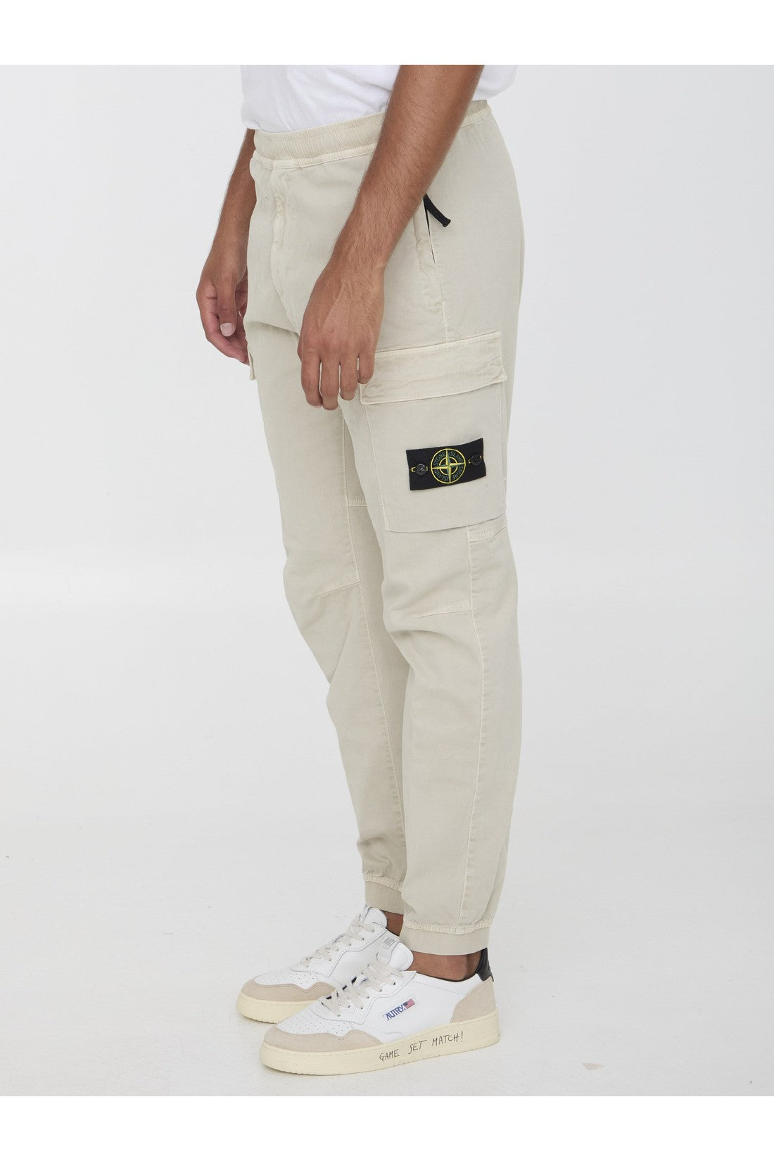 STONE ISLAND-OUTLET-SALE-Tapered pants in cotton-ARCHIVIST