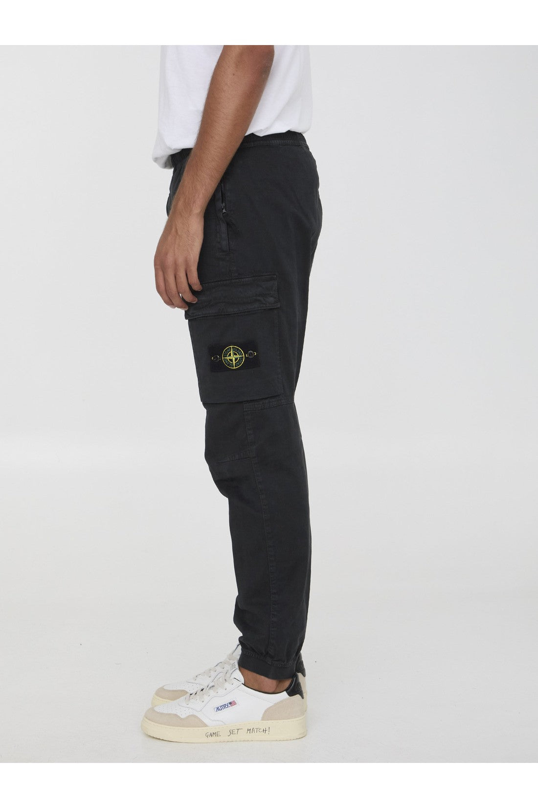 STONE ISLAND-OUTLET-SALE-Tapered pants in cotton-ARCHIVIST