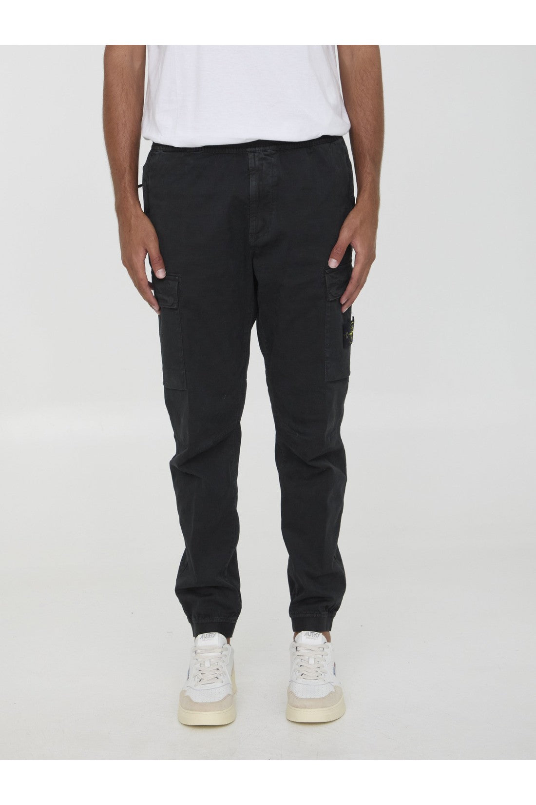 STONE ISLAND-OUTLET-SALE-Tapered pants in cotton-ARCHIVIST