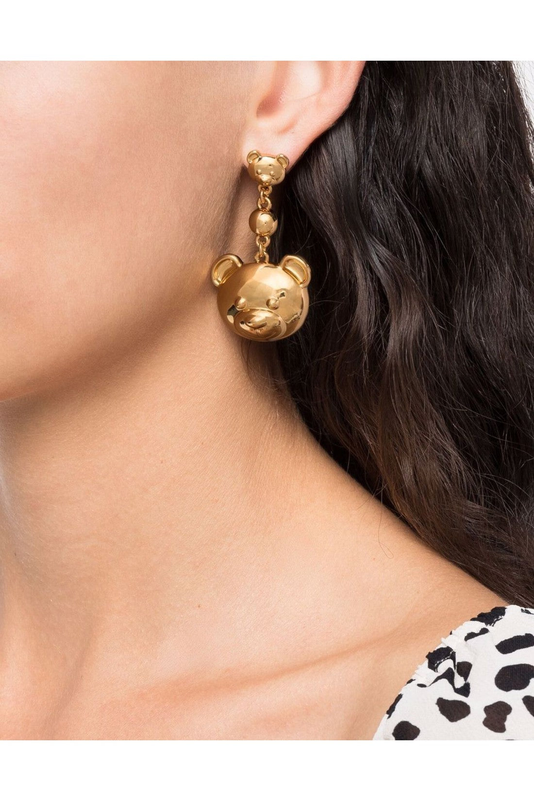 Moschino-OUTLET-SALE-Teddy Bear Drop Earrings-ARCHIVIST