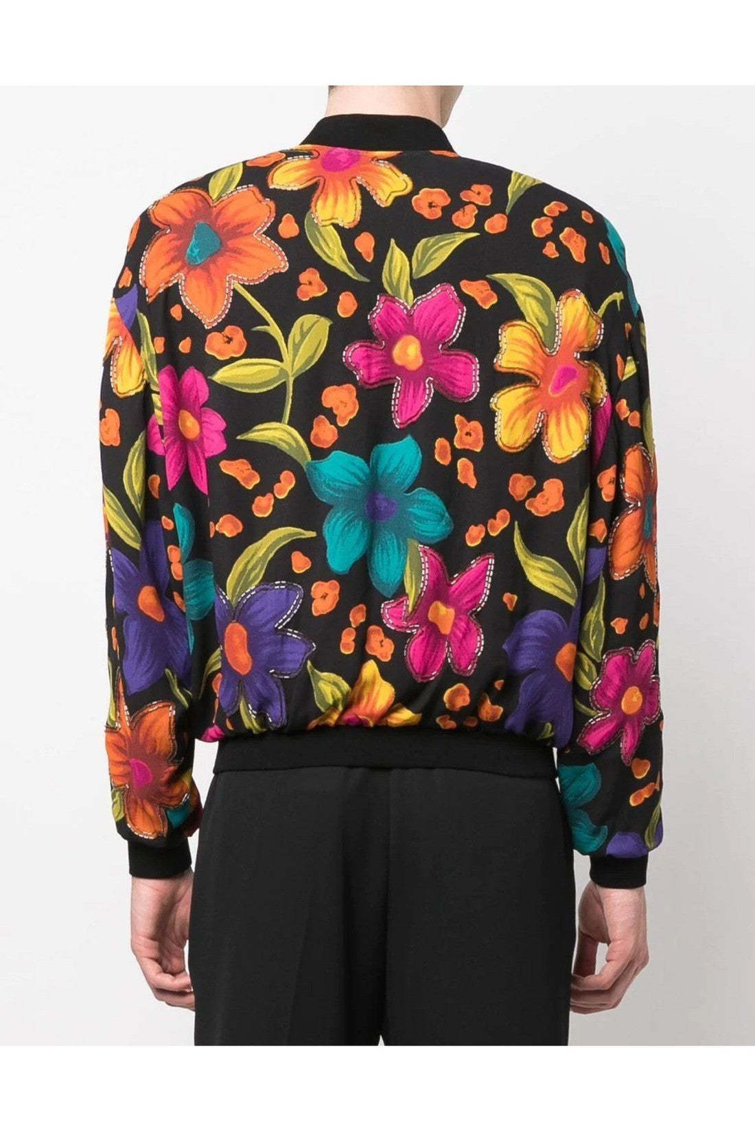 Saint Laurent-OUTLET-SALE-Teddy Fleurs Crepe Jacket-ARCHIVIST