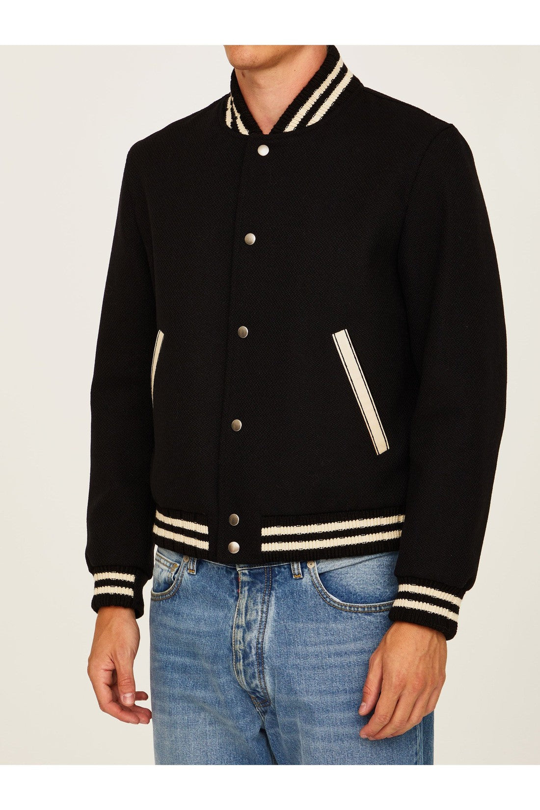 SAINT LAURENT-OUTLET-SALE-Teddy bomber jacket-ARCHIVIST