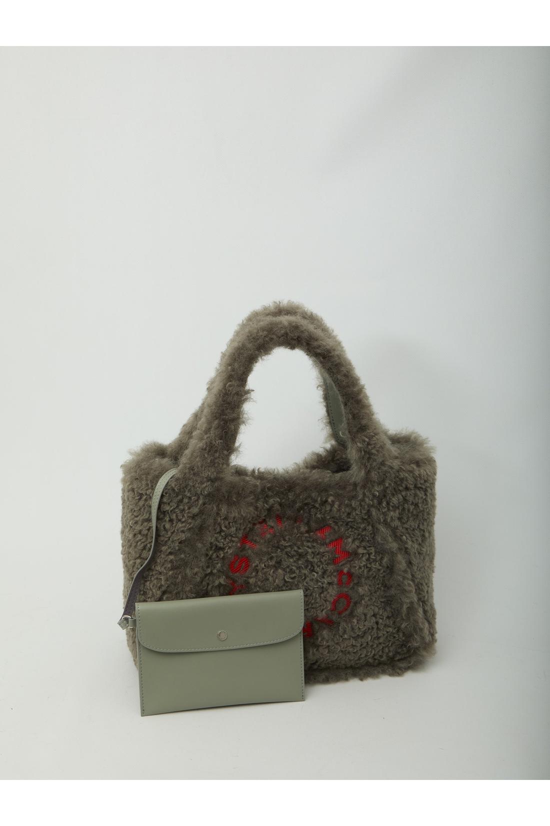Stella Mccartney-OUTLET-SALE-Teddy-effect logo tote bag-ARCHIVIST
