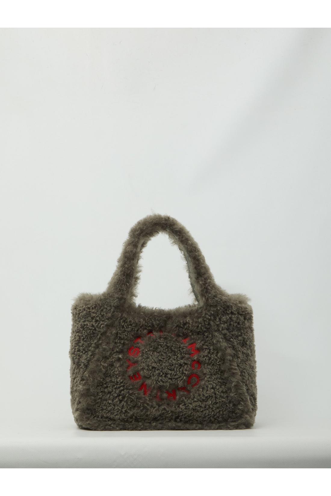 Stella Mccartney-OUTLET-SALE-Teddy-effect logo tote bag-ARCHIVIST