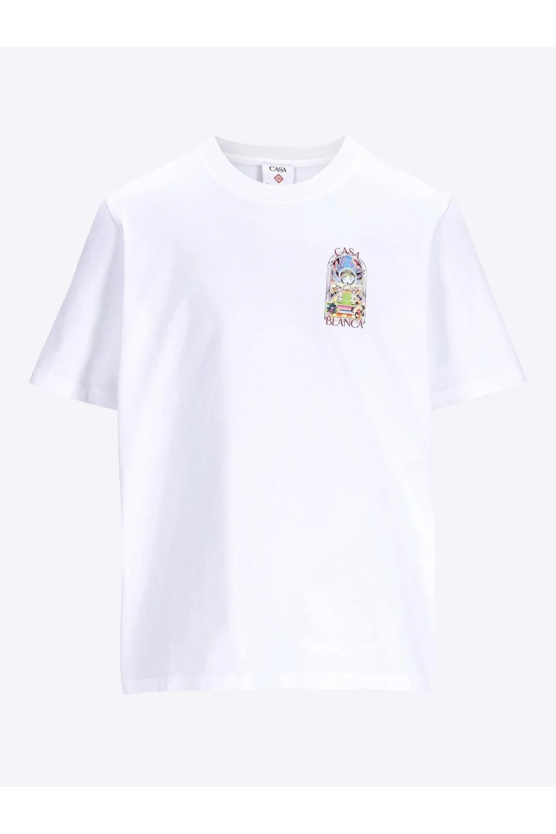 Casablanca-OUTLET-SALE-Tennis Landscape print T-shirt-ARCHIVIST
