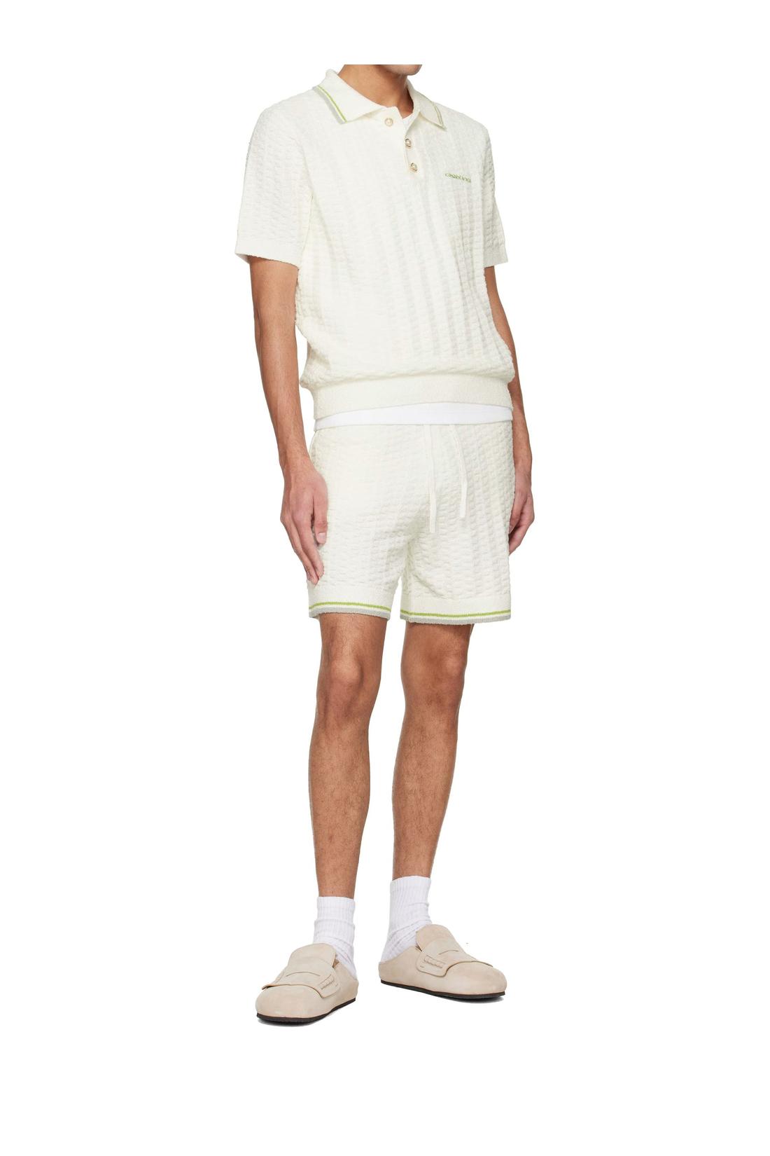 Casablanca-OUTLET-SALE-Tennis bouclé polo shirt-ARCHIVIST