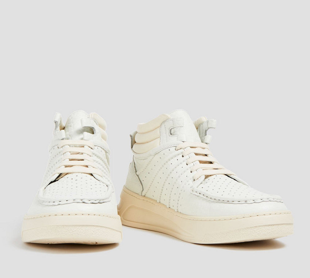 Acne Studios-OUTLET-SALE-Textured Leather High-Top Sneakers-ARCHIVIST