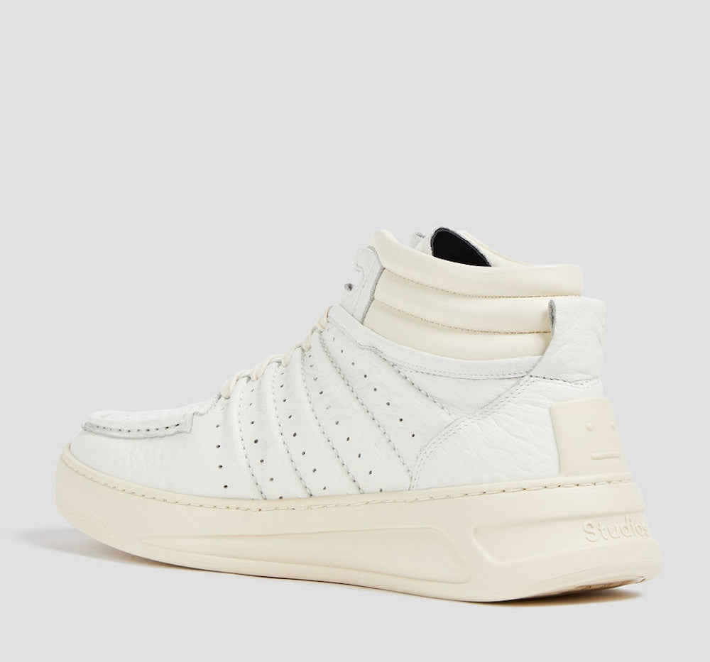 Acne Studios-OUTLET-SALE-Textured Leather High-Top Sneakers-ARCHIVIST