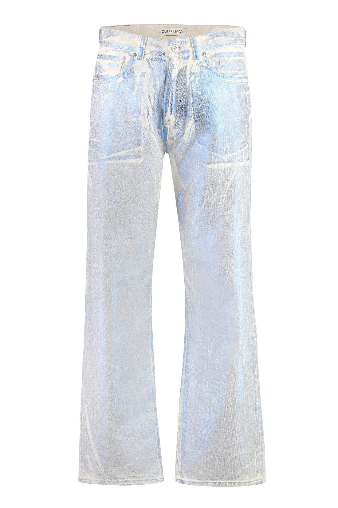 Our Legacy-OUTLET-SALE-Third Cut foil effect jeans-ARCHIVIST