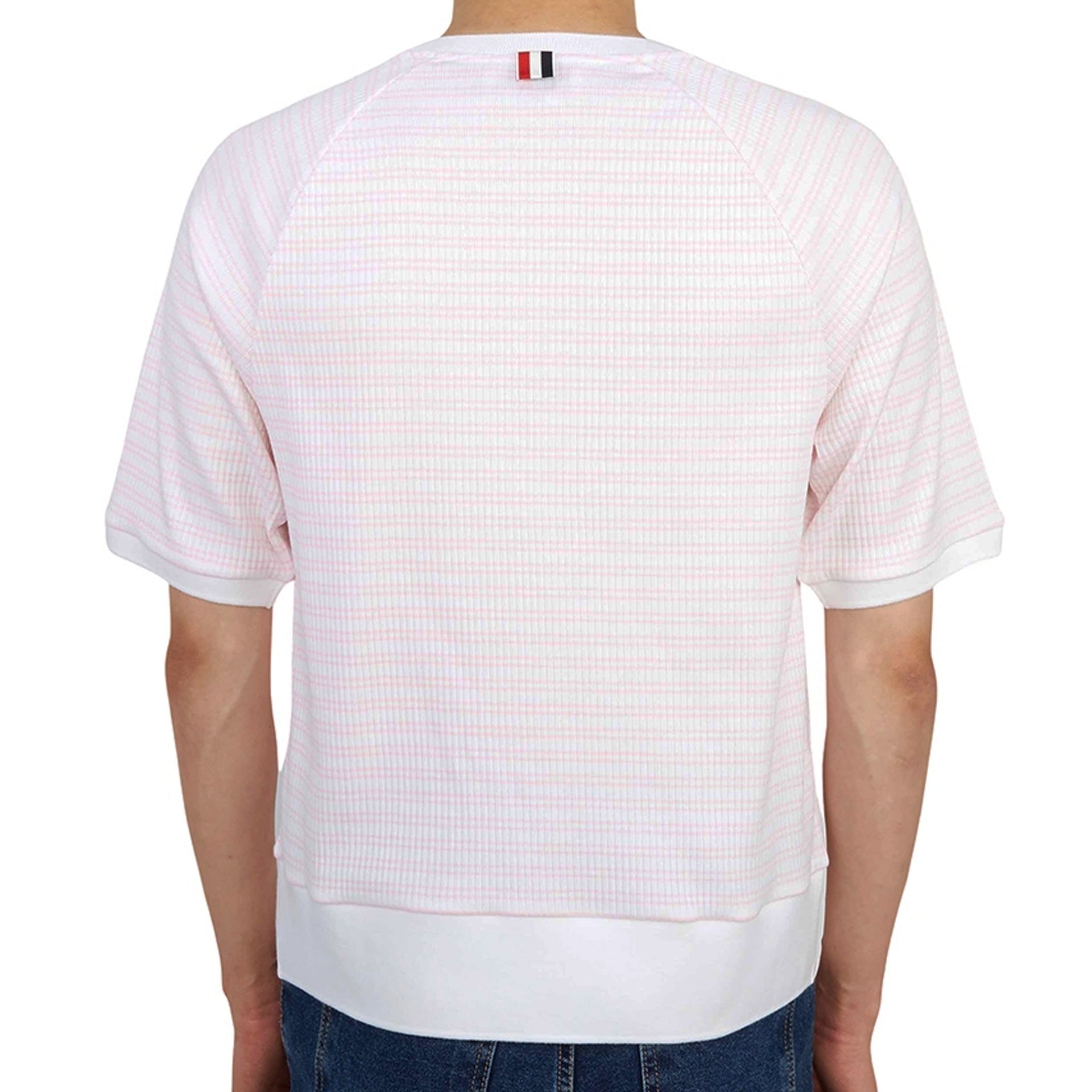 THOM BROWNE-OUTLET-SALE-Thom Browne Striped Cotton T-Shirt-ARCHIVIST