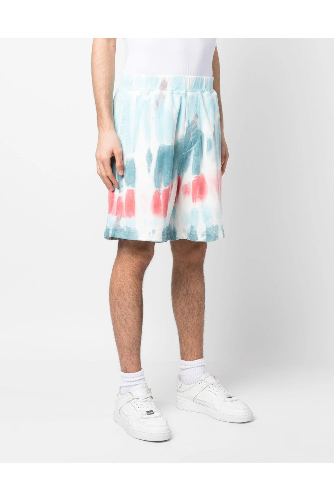 Dsquared2-OUTLET-SALE-Tie Dye Distressed Relax Fit Shorts-ARCHIVIST