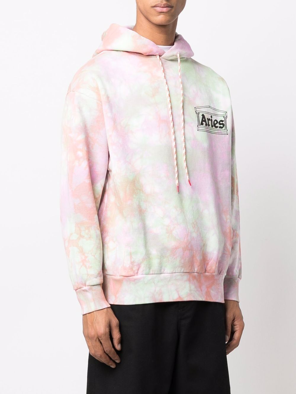 Aries-OUTLET-SALE-Tie-Dye Temple Logo Hoodie-ARCHIVIST