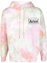 Aries-OUTLET-SALE-Tie-Dye Temple Logo Hoodie-ARCHIVIST