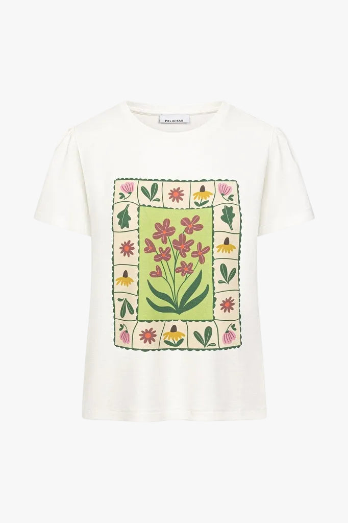 Damen T-Shirt Tilla-Shirts-Felicitas-OUTLET-XS-weiß/bunt-ARCHIVIST-ARCHIVE-SALE