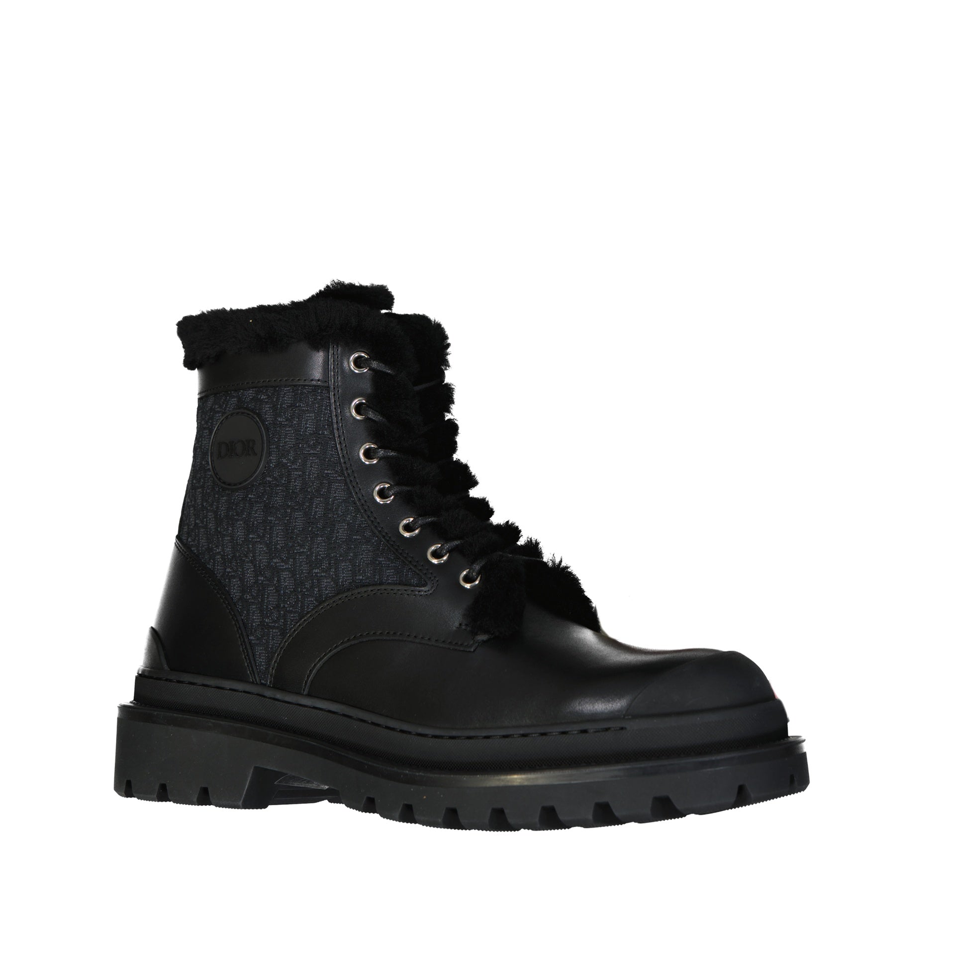 Dior Leather And Canvas Boots