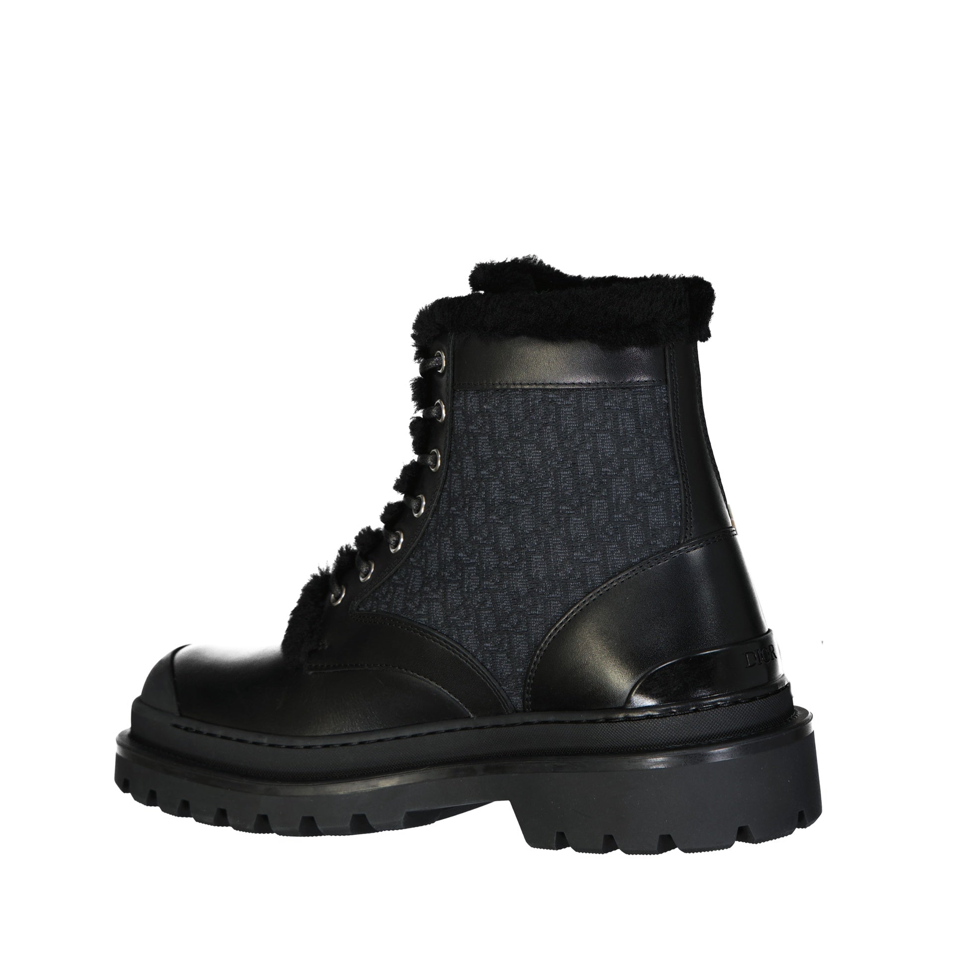 Dior Leather And Canvas Boots