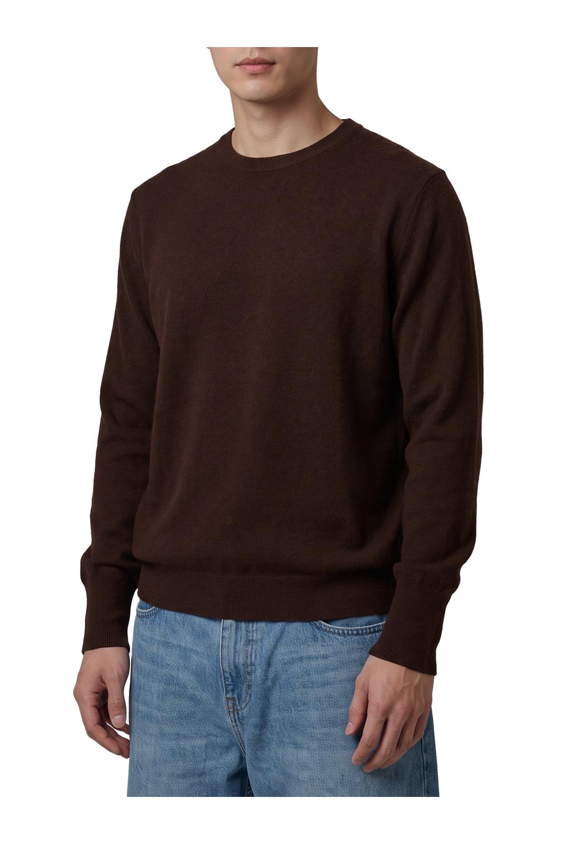Ballantyne-OUTLET-SALE-Tobacco crewneck pullover-ARCHIVIST
