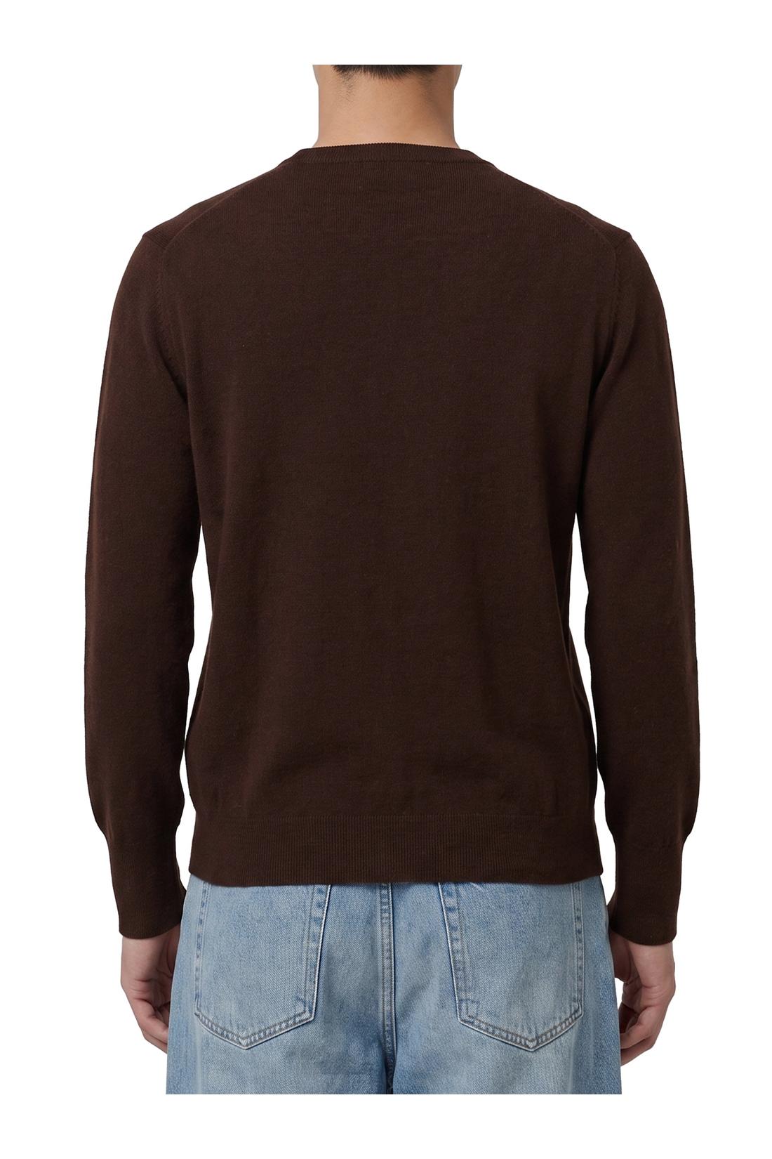 Ballantyne-OUTLET-SALE-Tobacco crewneck pullover-ARCHIVIST