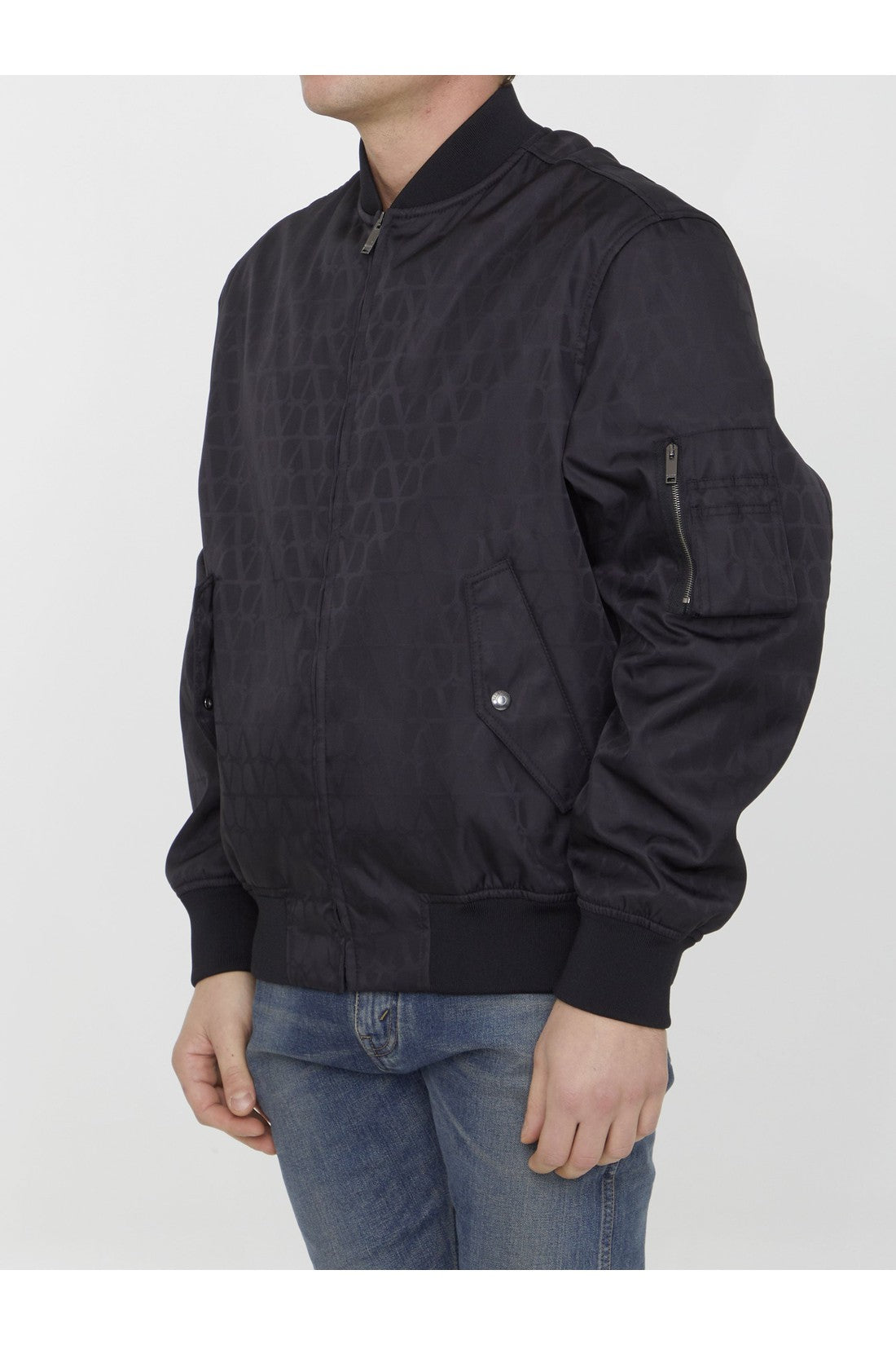 VALENTINO GARAVANI-OUTLET-SALE-Toile Iconographe nylon bomber-ARCHIVIST