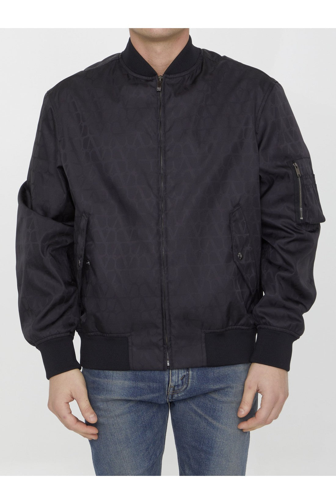 VALENTINO GARAVANI-OUTLET-SALE-Toile Iconographe nylon bomber-ARCHIVIST