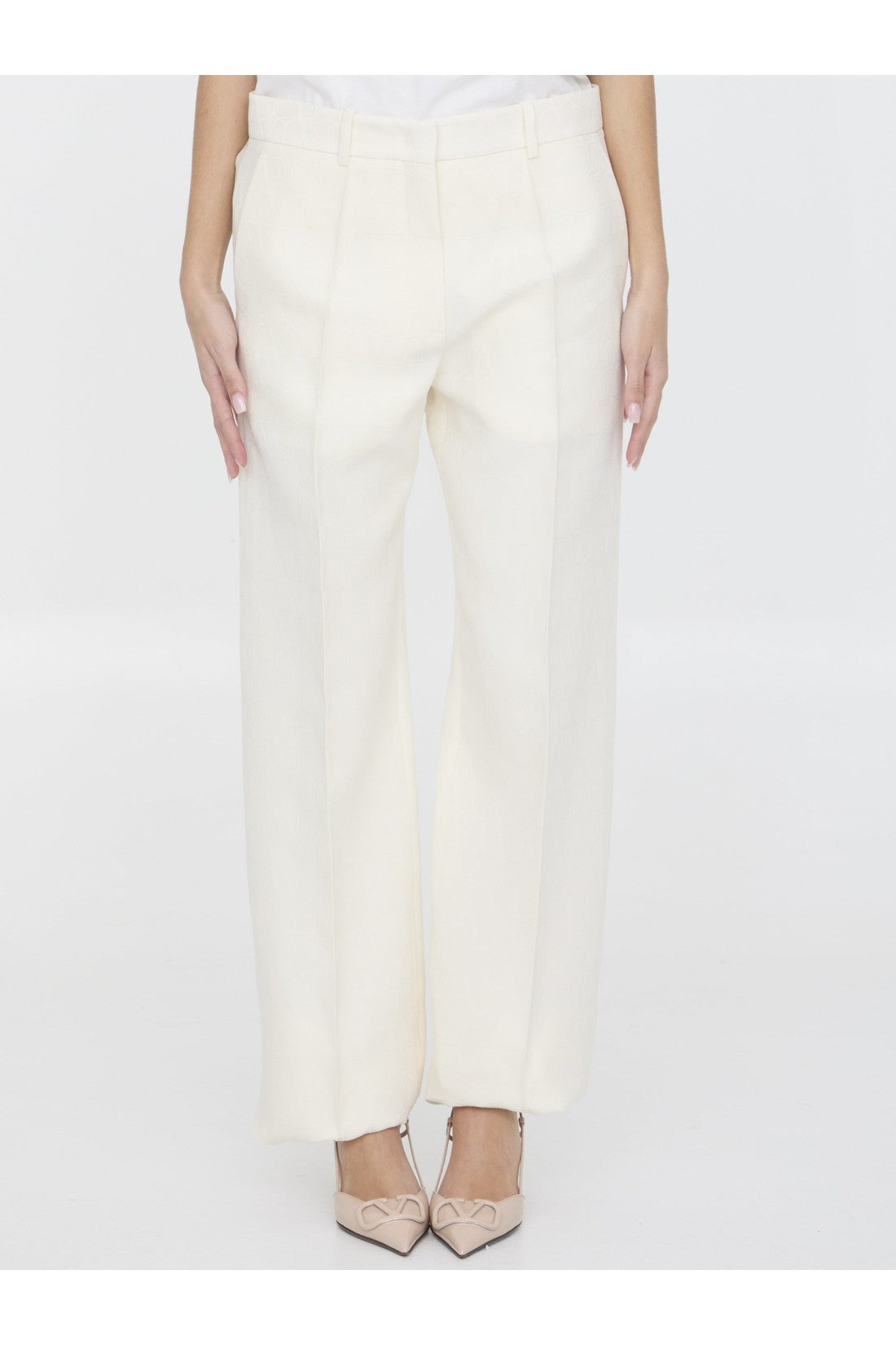 VALENTINO GARAVANI-OUTLET-SALE-Toile Iconographe trousers-ARCHIVIST