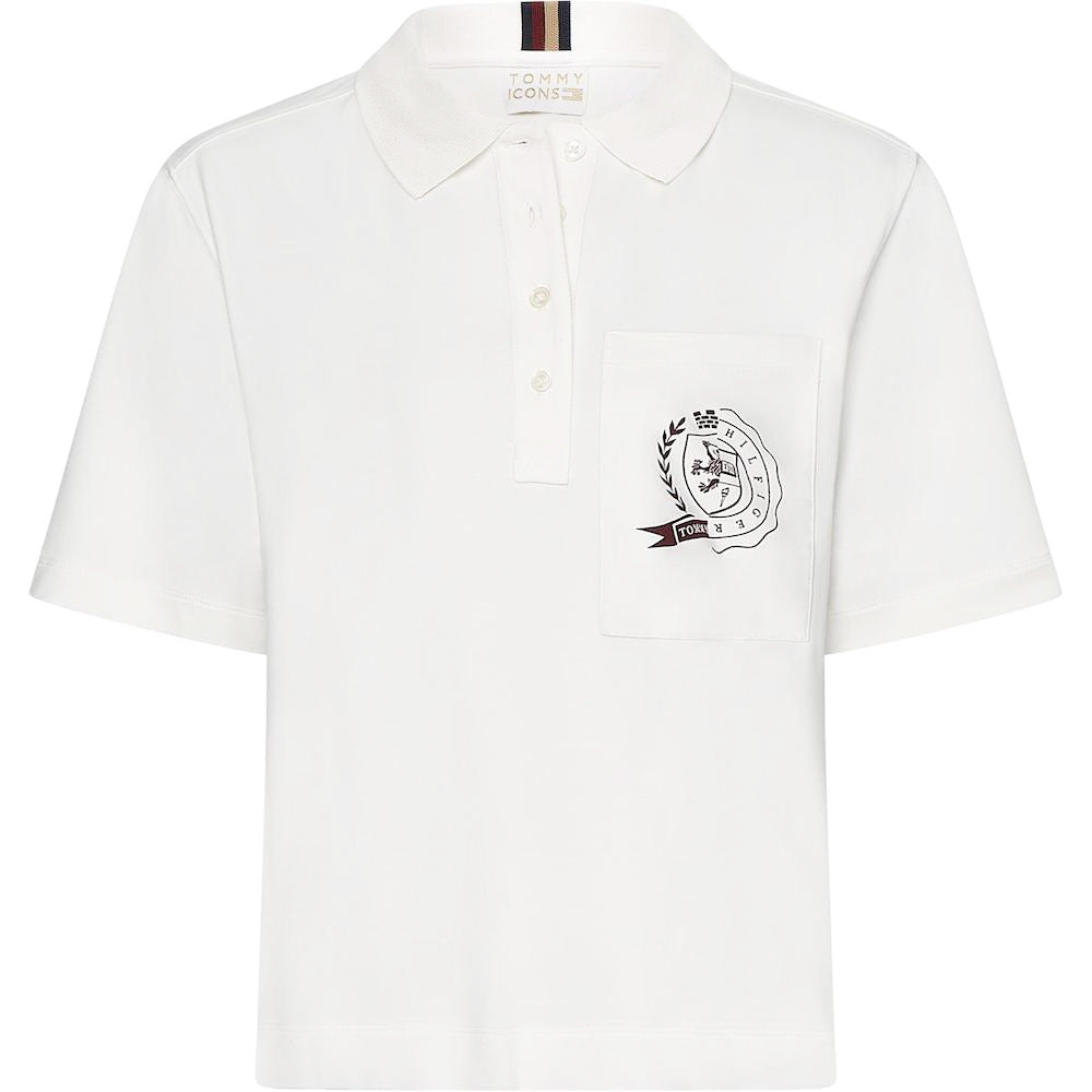 Tommy Hilfiger-OUTLET-SALE-Tommy Icons Logo Polo Shirt-ARCHIVIST