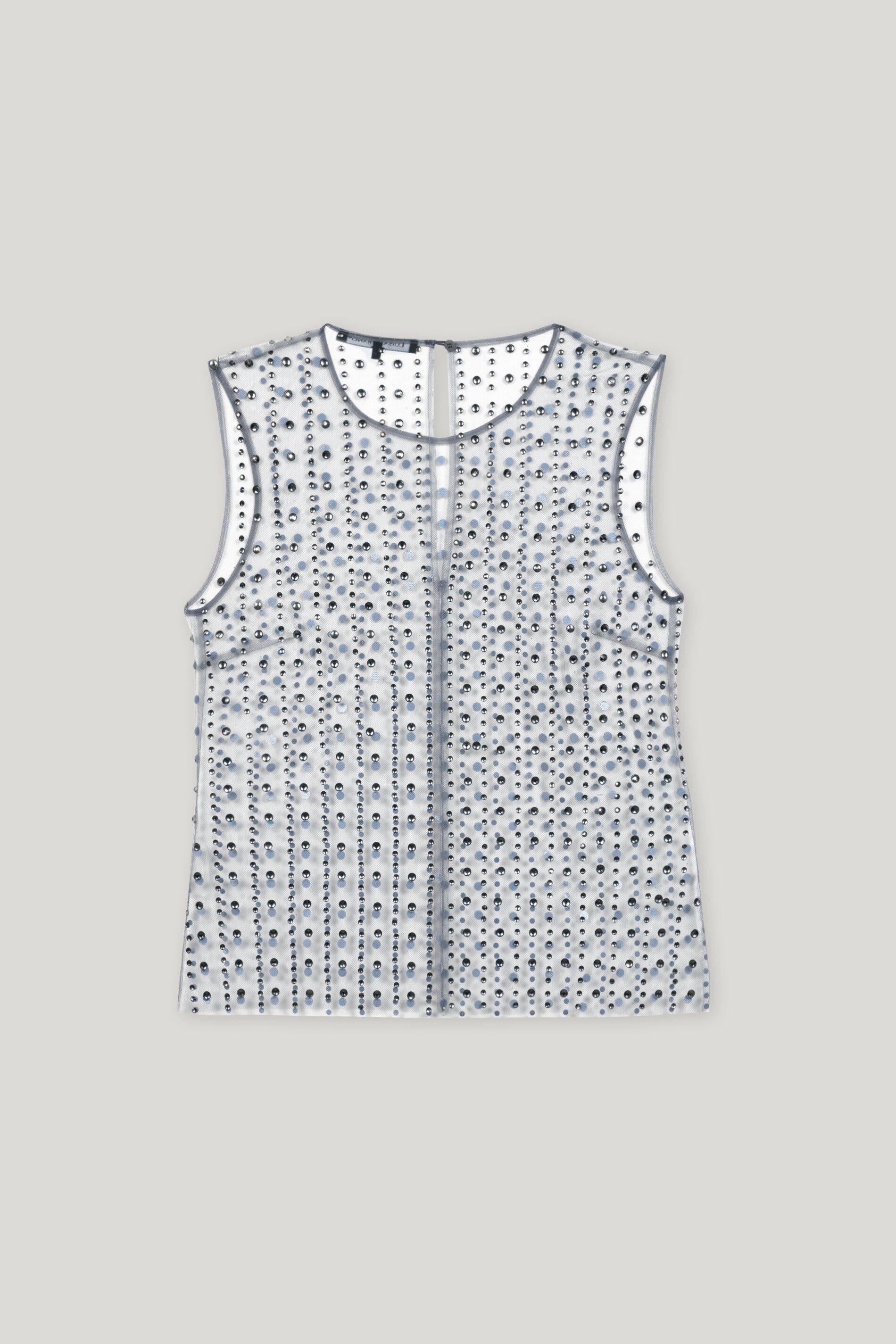 Luisa Cerano-Top in Mesh-Optik-Hemden & Blusen-Black-Deal-Outlet-by-ARCHIVIST