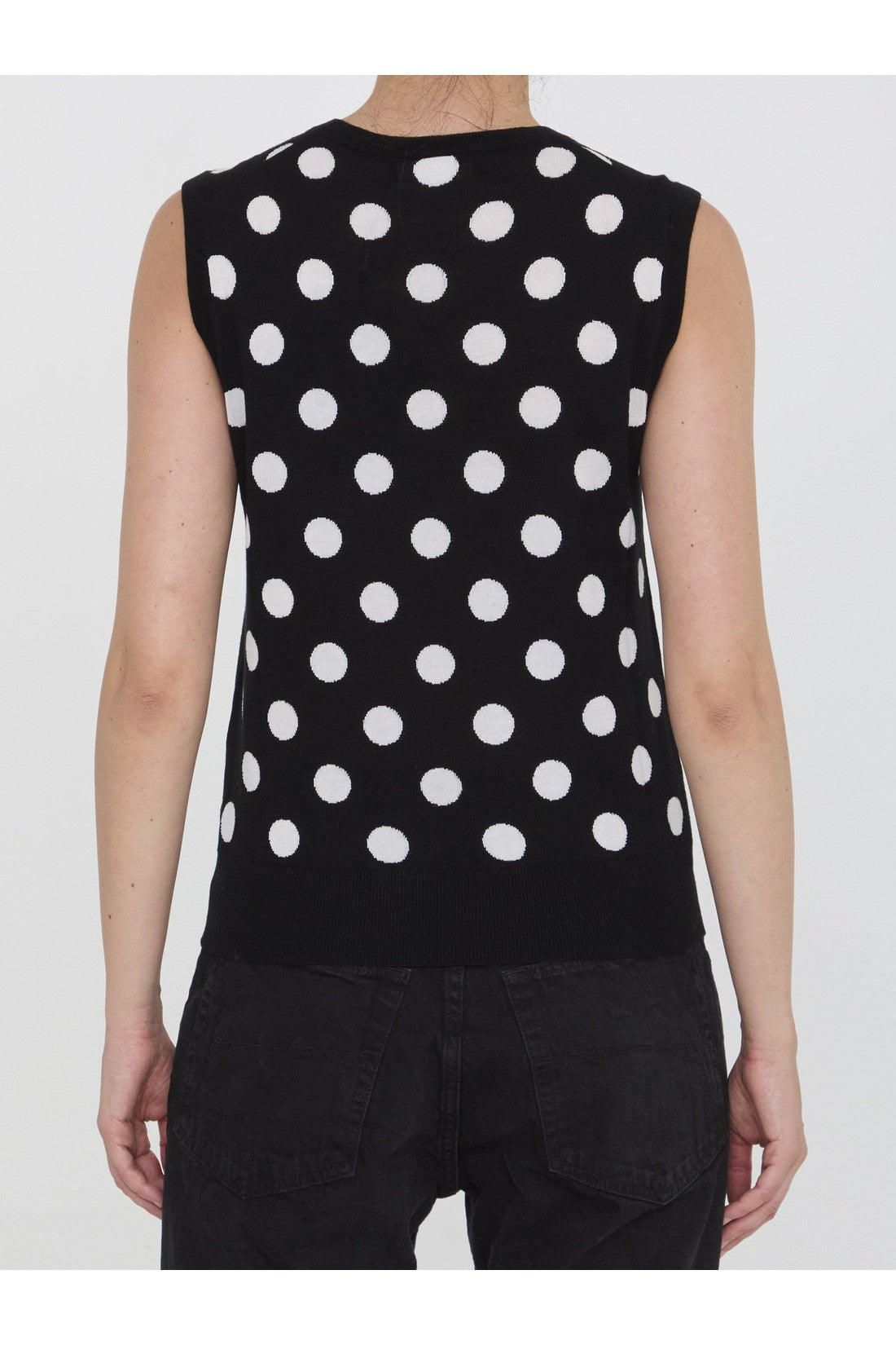 DOLCE&GABBANA-OUTLET-SALE-Top with Polka-dot motif-ARCHIVIST