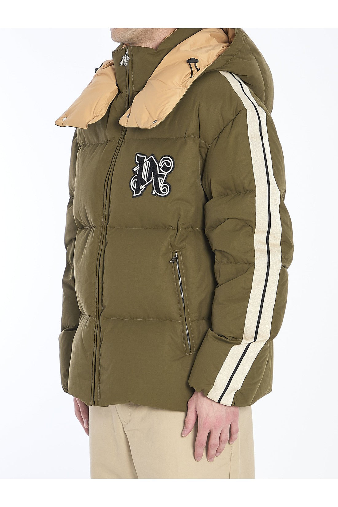 PALM ANGELS-OUTLET-SALE-Track Monogram puffer jacket-ARCHIVIST