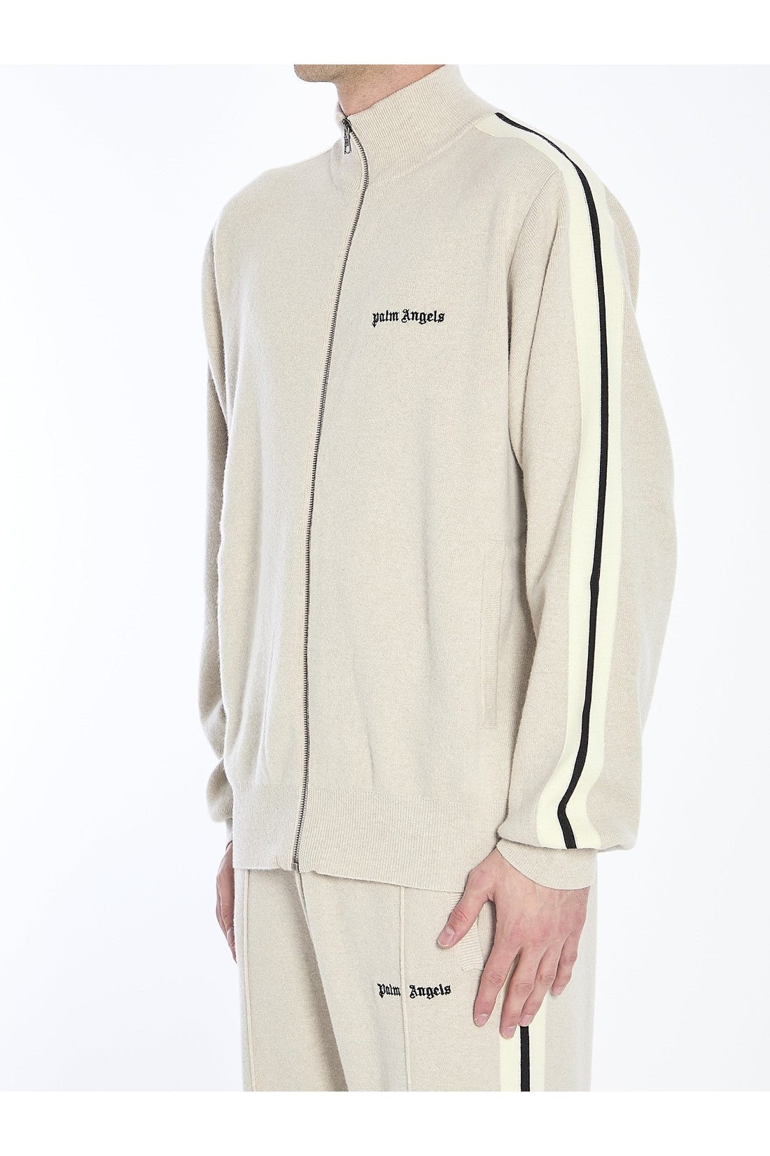 PALM ANGELS-OUTLET-SALE-Track jacket in wool and cashmere-ARCHIVIST