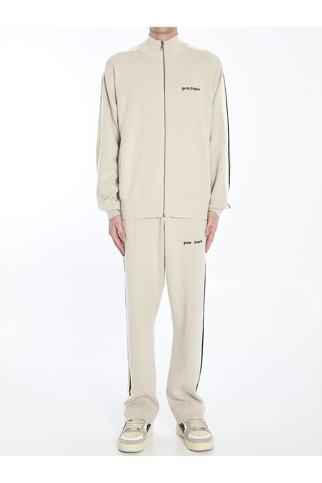 PALM ANGELS-OUTLET-SALE-Track jacket in wool and cashmere-ARCHIVIST