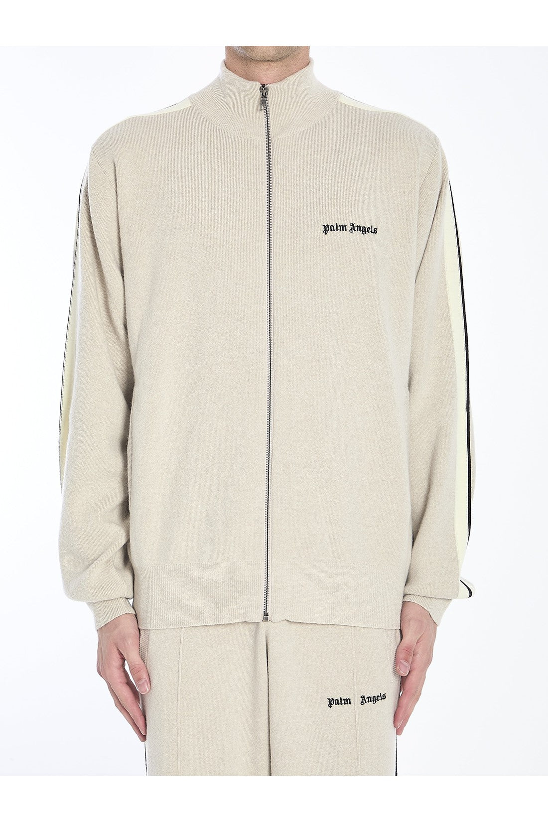 PALM ANGELS-OUTLET-SALE-Track jacket in wool and cashmere-ARCHIVIST