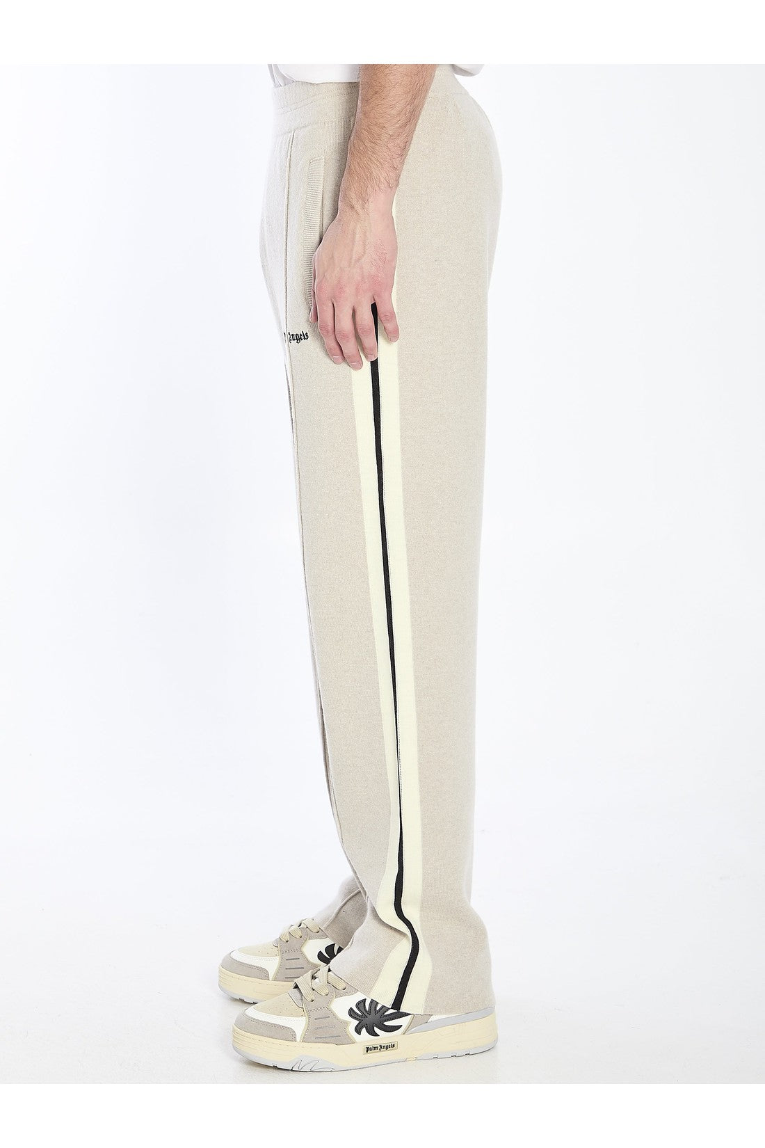 PALM ANGELS-OUTLET-SALE-Track pants in wool and cashmere-ARCHIVIST