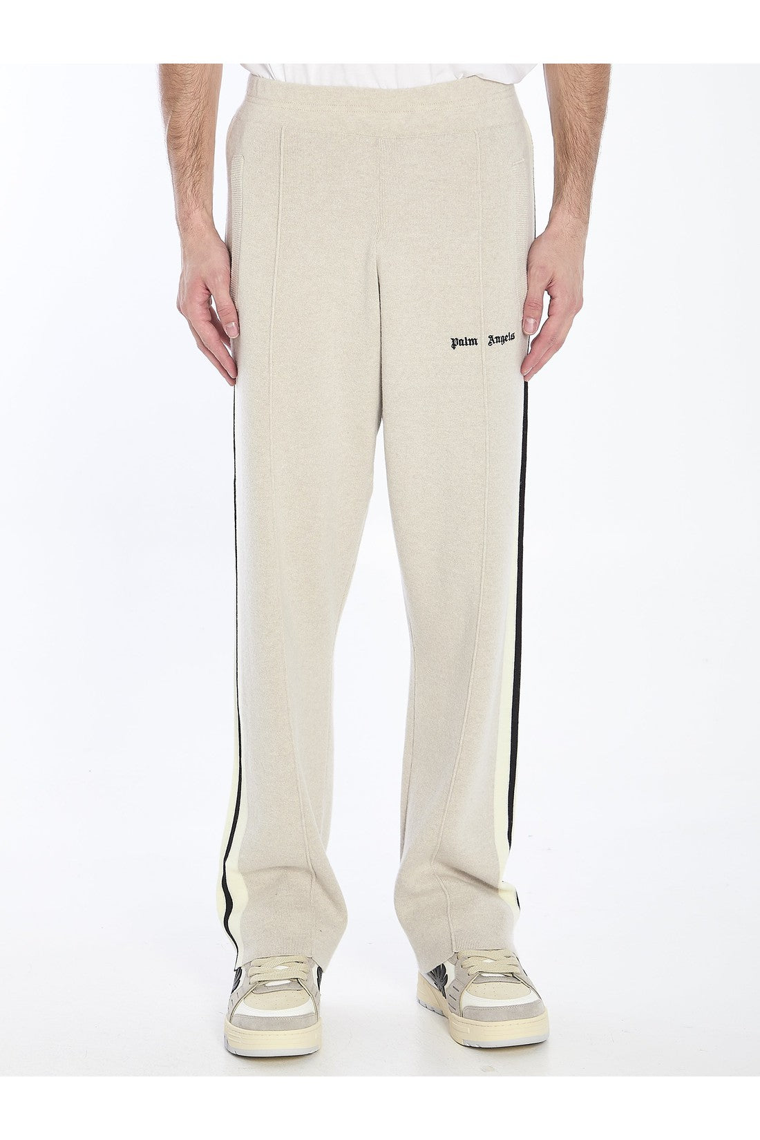 PALM ANGELS-OUTLET-SALE-Track pants in wool and cashmere-ARCHIVIST