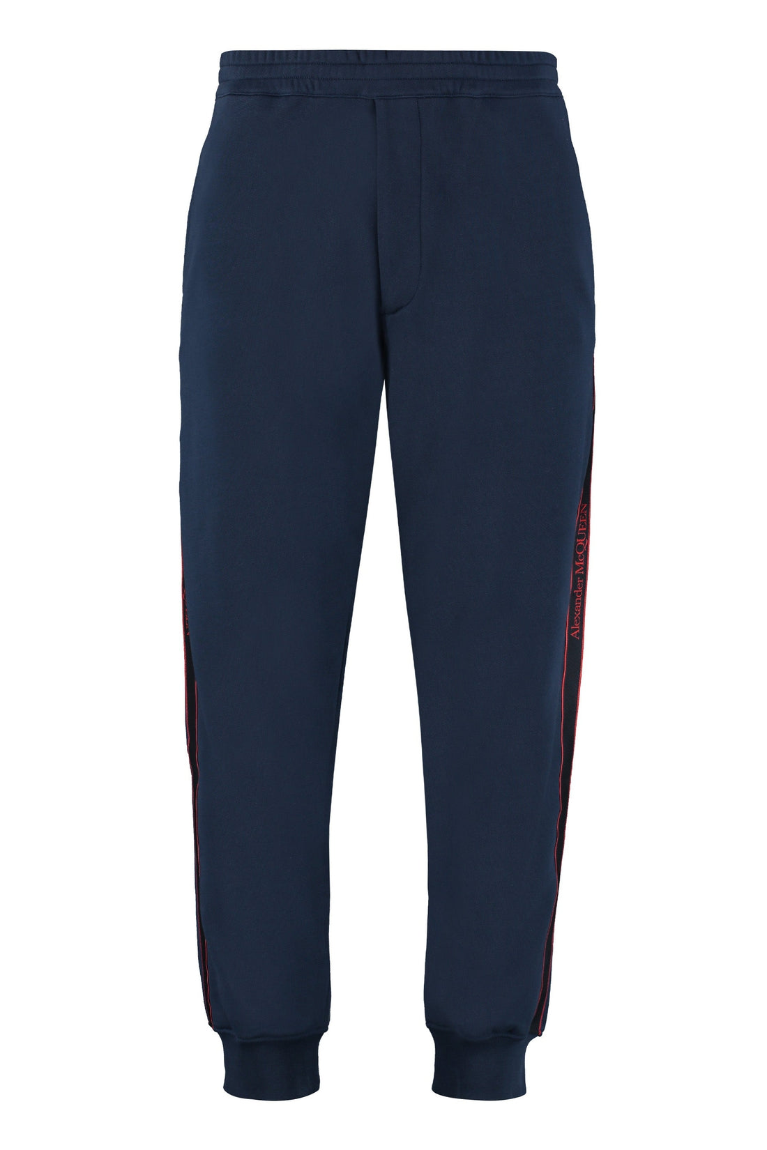 Alexander McQueen-OUTLET-SALE-Track-pants with side logo stripes-ARCHIVIST