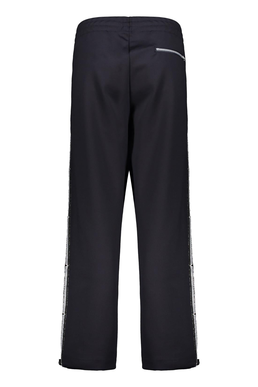 Moschino-OUTLET-SALE-Track-pants with side logo stripes-ARCHIVIST