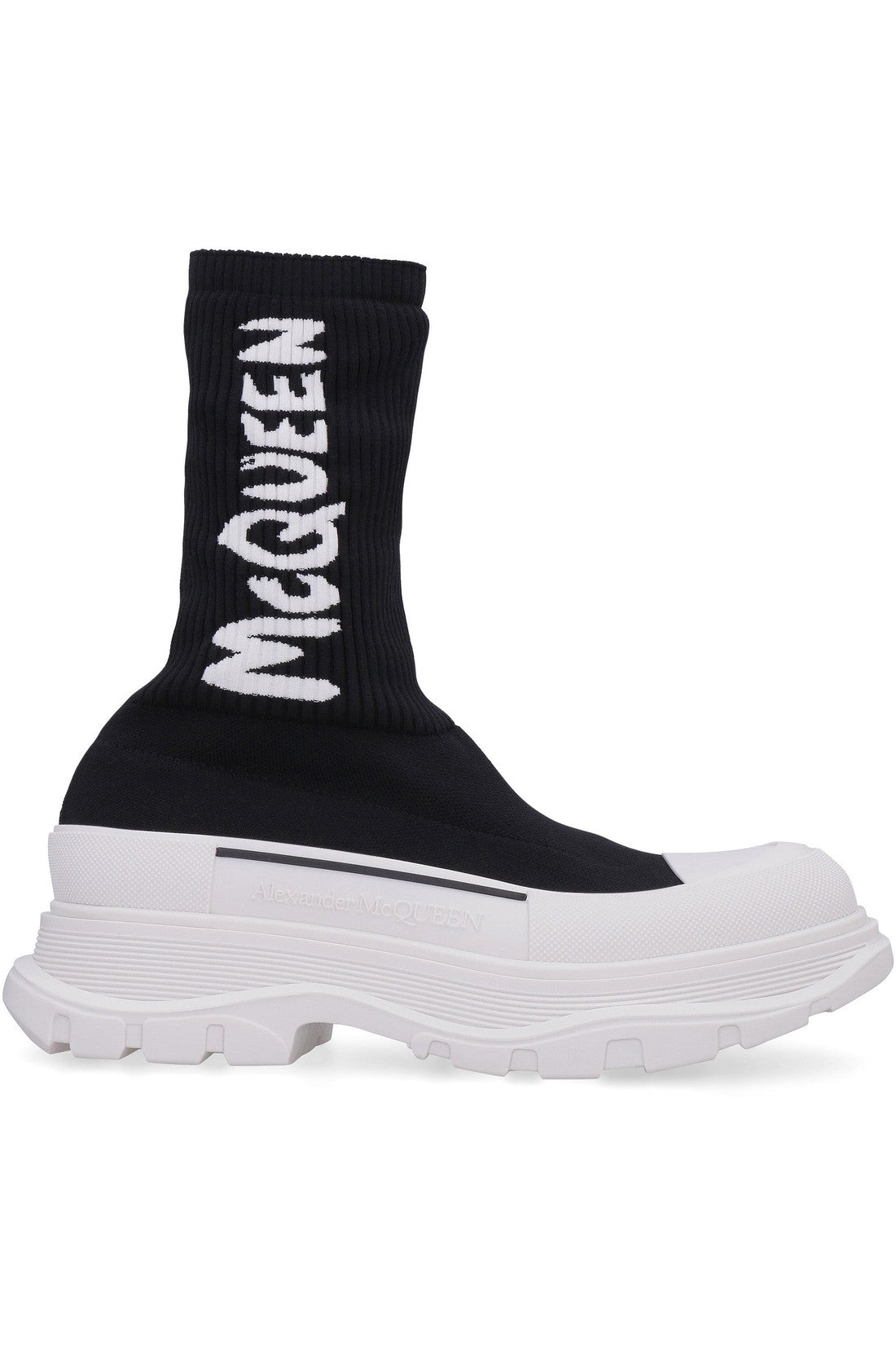 Alexander McQueen-OUTLET-SALE-Tread Slick knitted boots-ARCHIVIST