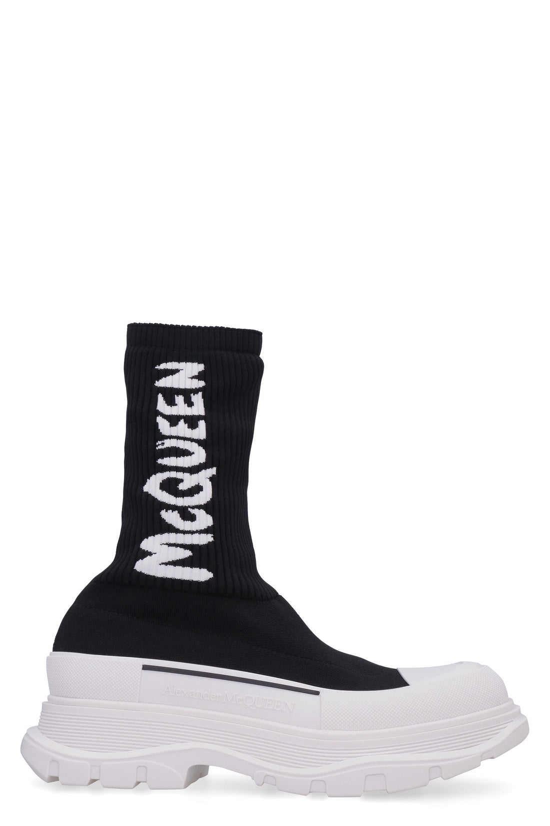 Alexander McQueen-OUTLET-SALE-Tread Slick knitted boots-ARCHIVIST