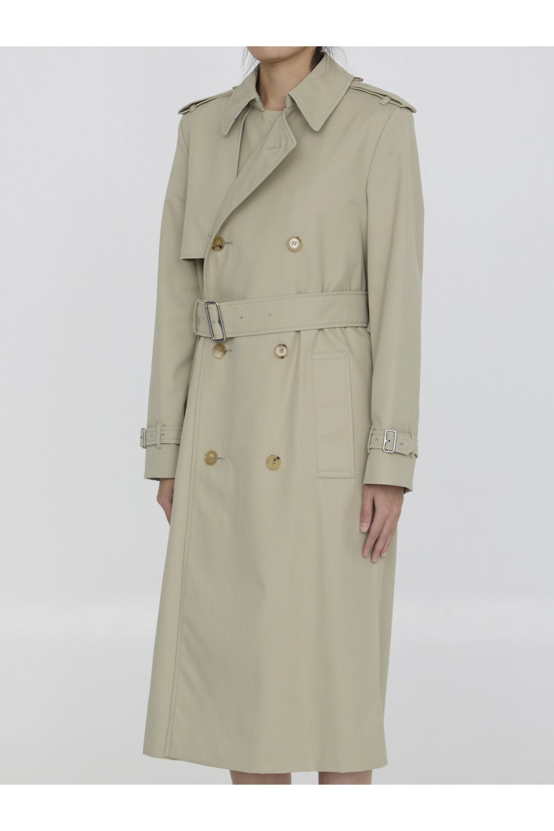 BURBERRY-OUTLET-SALE-Trench coat in cotton blend-ARCHIVIST