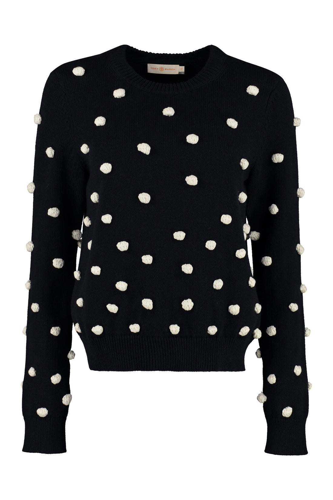 Tory Burch-OUTLET-SALE-Tricot sweater with pom-poms-ARCHIVIST