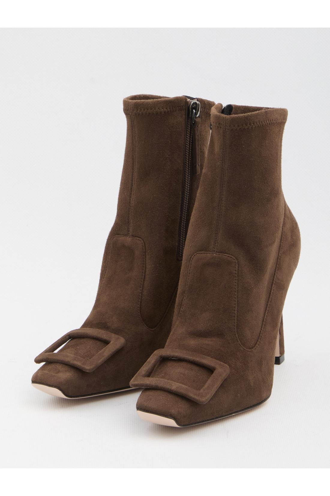 Roger Vivier-OUTLET-SALE-Trompette ankle boots in suede-ARCHIVIST