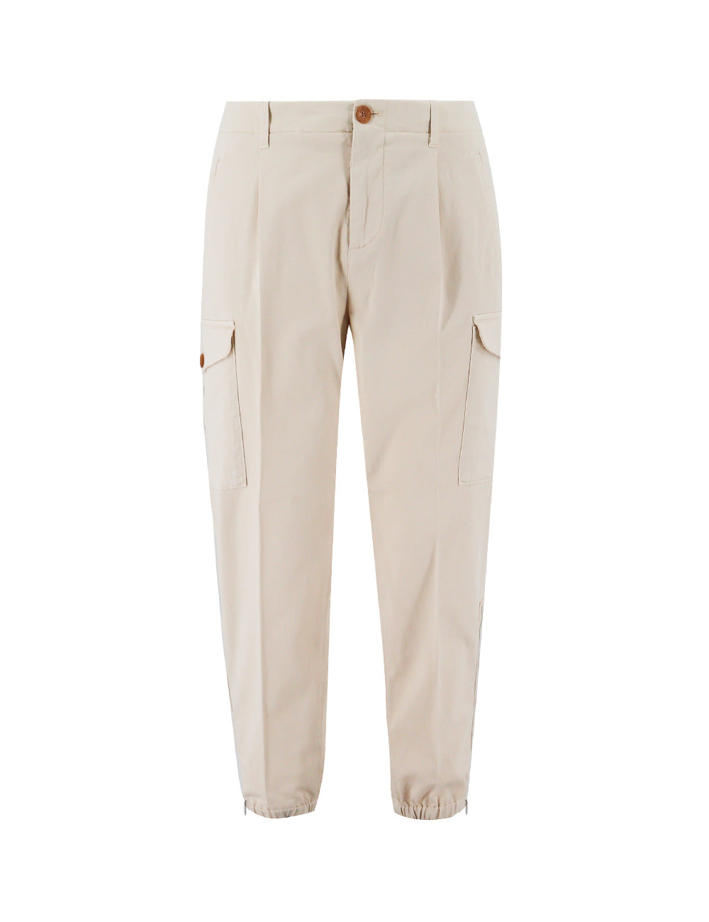 BRUNELLO CUCINELLI-OUTLET-SALE-Trouser Beige-ARCHIVIST