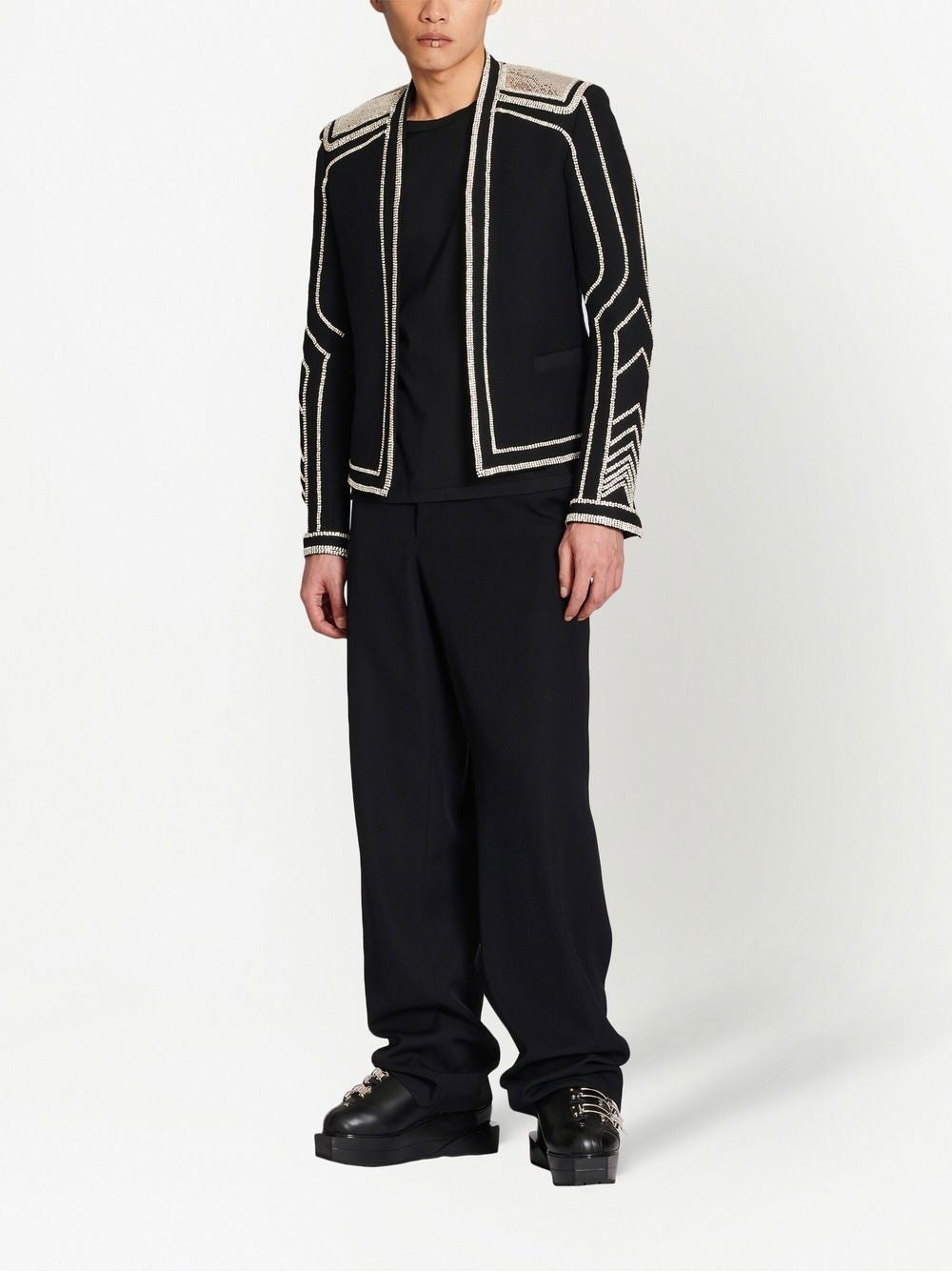 BALMAIN-OUTLET-SALE-Trouser Schwarz-ARCHIVIST